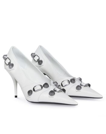 Balenciaga Women's Cagole 90MM Pump White