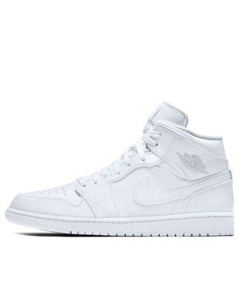 Air Jordan 1 Retro Mid ??White Pure Platinum?? 554724-104